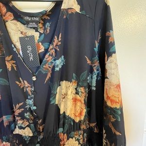 City Chic Blue Floral Maxi Dress